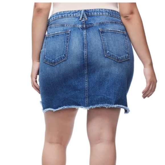 NWT Good American Jean Skirt Plus Size 24 - Picture 2 of 7